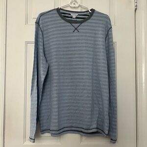 Calvin Klein Light Blue Striped Long Sleeve Tee